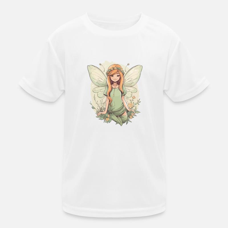 Wald Fee - Kinder Funktions-T-Shirt - Weiß