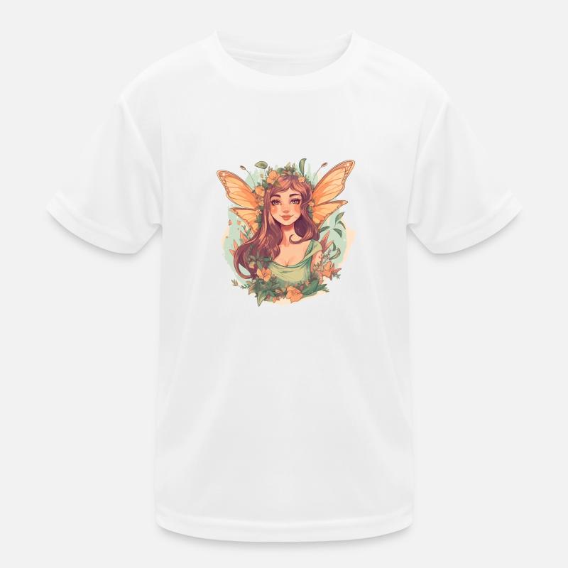 Wald Fee - Kinder Funktions-T-Shirt - Weiß