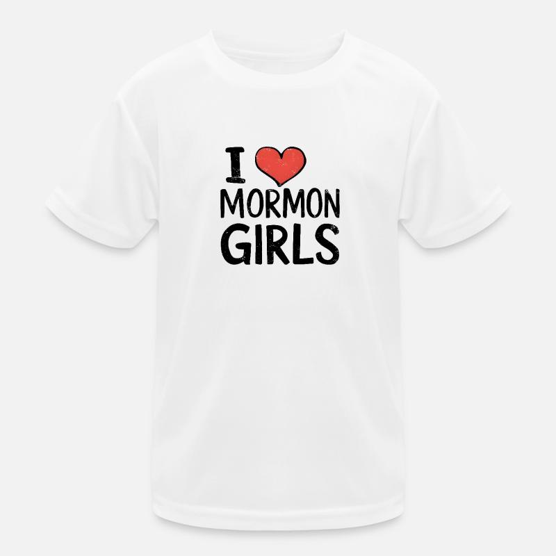 Ich liebe Mormonen Mädchen Kinder Funktions-T-Shirt
