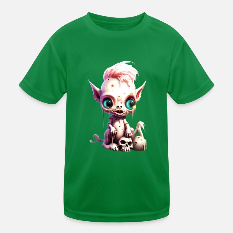 Zombie Einhorn Kinder Funktions-T-Shirt