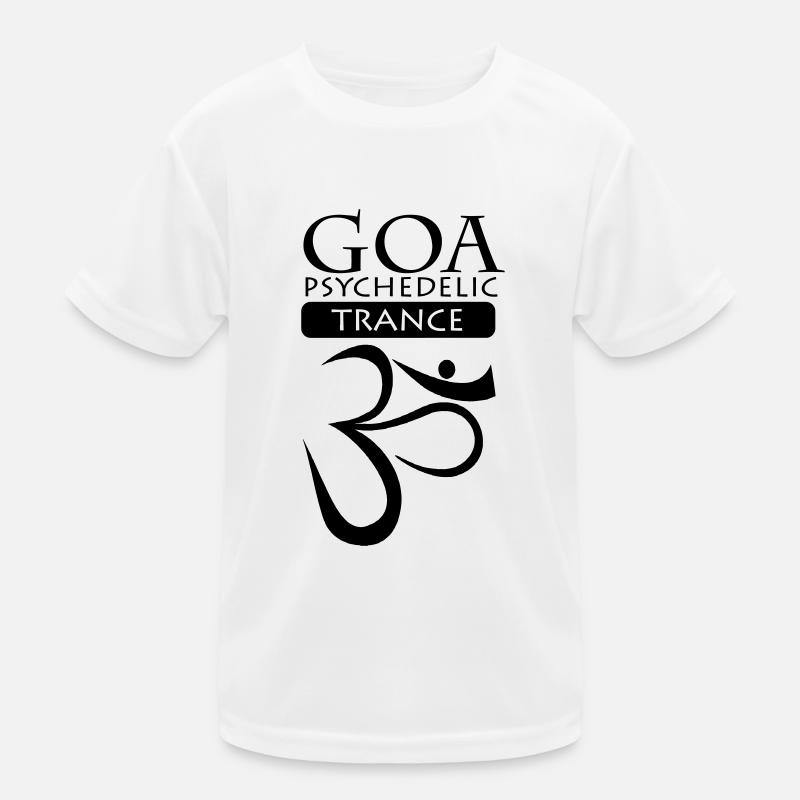 Goa Psychedelic Trance Logo Kinder Funktions-T-Shirt