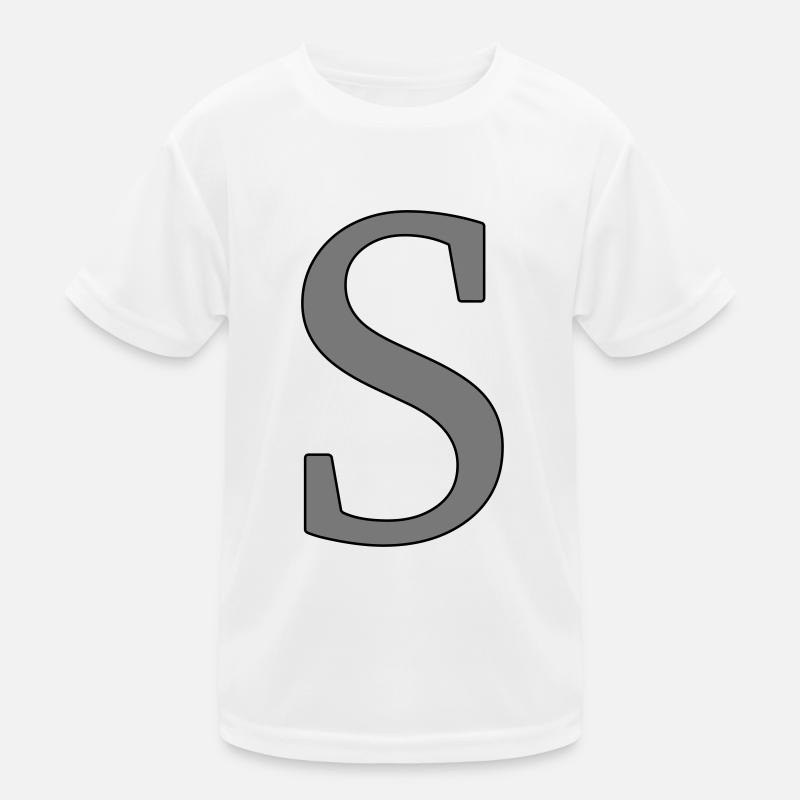 Lettre S lettre initiale T-shirt sport Enfant