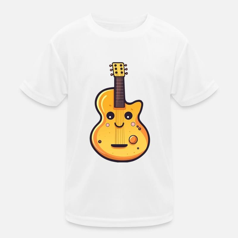 Guitar in comic style Kids Functional T-Shirt