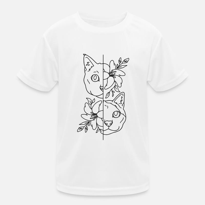 zwei Katzen Kinder Funktions-T-Shirt