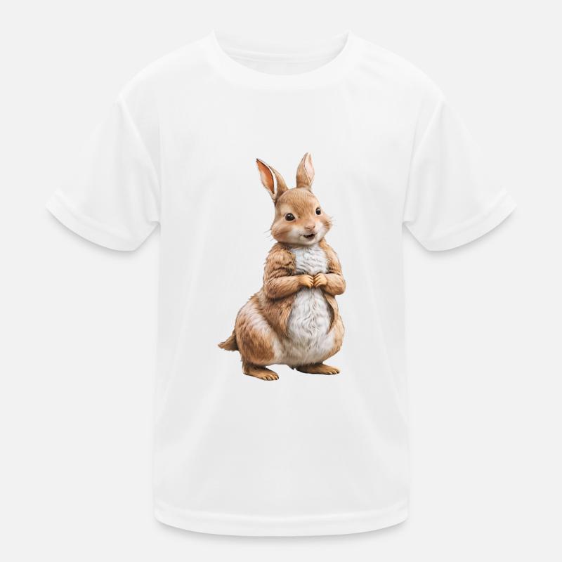 Mignon lapin marron 18 T-shirt sport Enfant