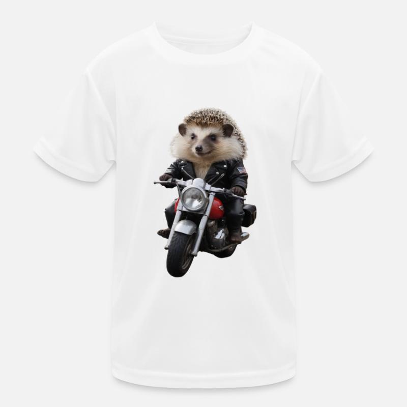 Biker-Igel Kinder Funktions-T-Shirt