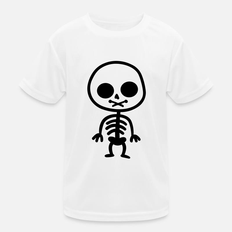 Skelett Kinder Funktions-T-Shirt
