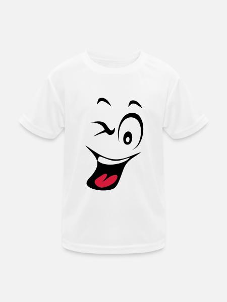 laughing smiley humeur1 - Kids Functional T-Shirt - white