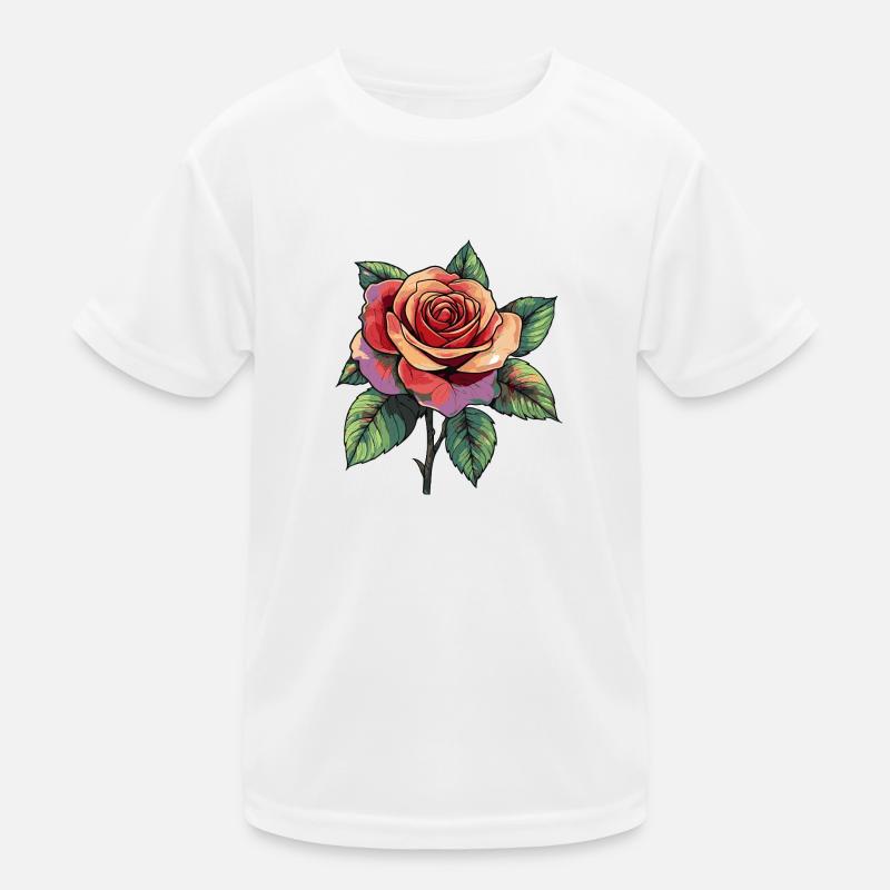 Fleur de rose T-shirt sport Enfant