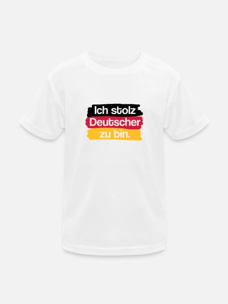 I'm proud to be German. - Kids Functional T-Shirt - white - Front