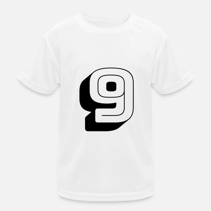 9 - Kinder Funktions-T-Shirt - Weiß
