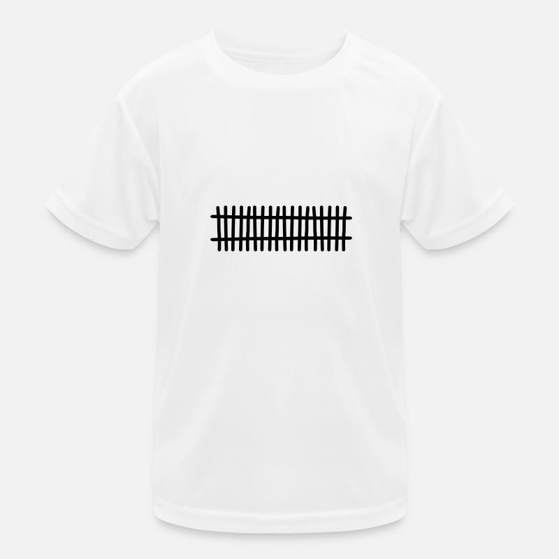 Zaun - Kinder Funktions-T-Shirt - Weiß