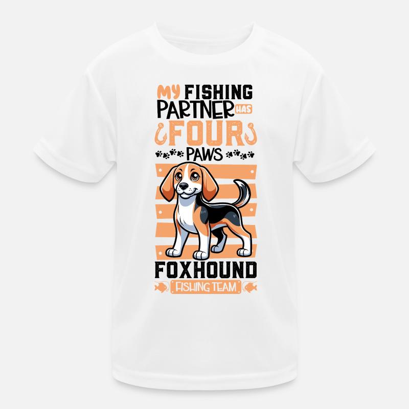 Pêche et foxhound anglais T-shirt sport Enfant