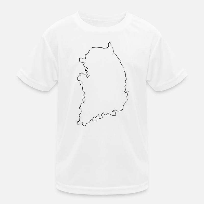 Carte de la Corée du Sud - T-shirt sport Enfant - blanc