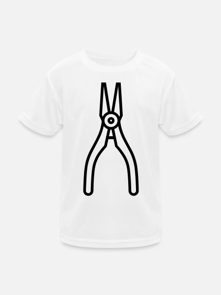 Zange - Kinder Funktions-T-Shirt - Weiß - Vorne