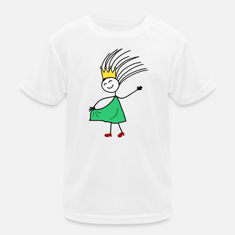 Joie Couronnée : Sketch minimaliste de princesse T-shirt sport Enfant