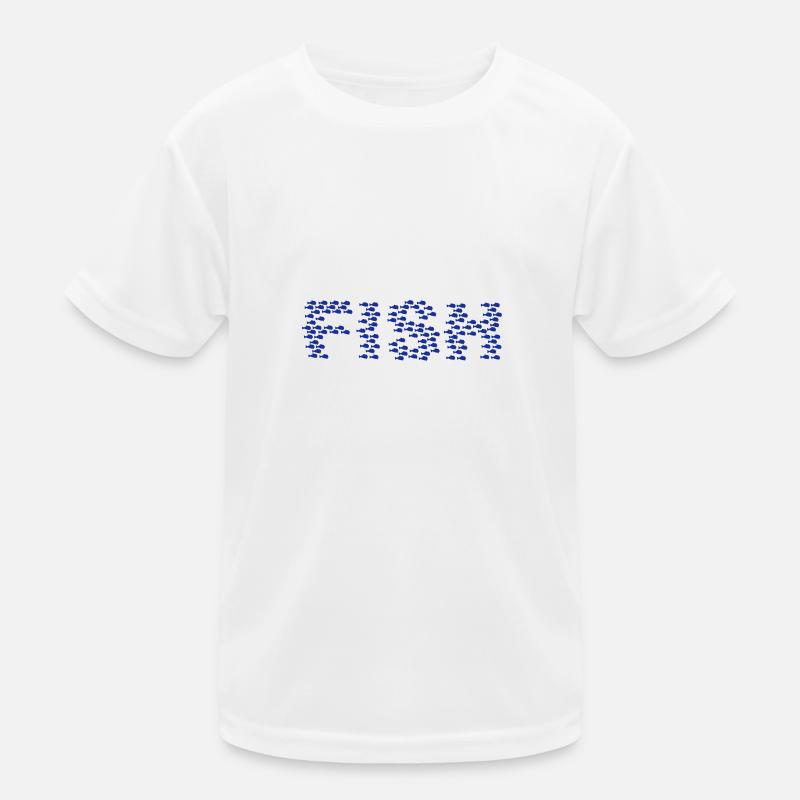 Fischschwarm / fish swarm (1c) Kids Functional T-Shirt