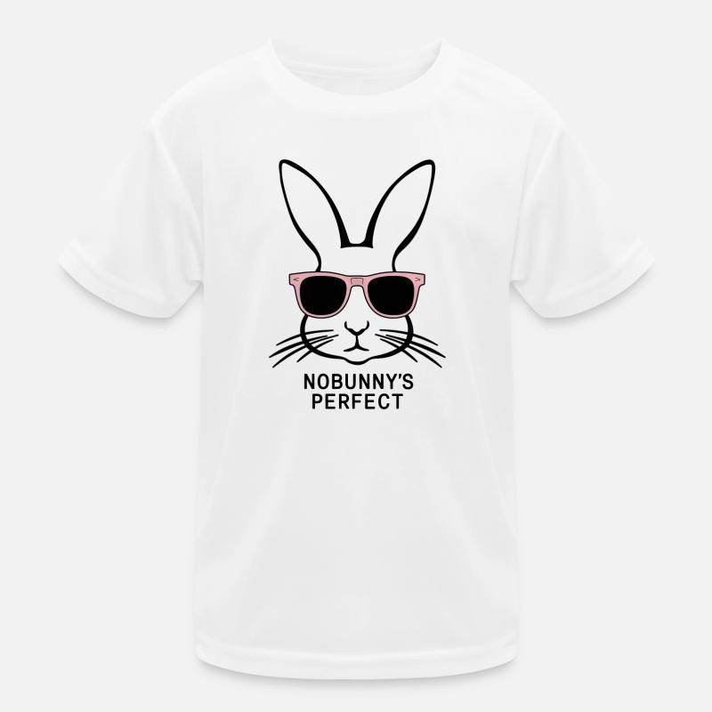 Cooler Hase Silhouette "Nobunny is Perfect" Kinder Funktions-T-Shirt