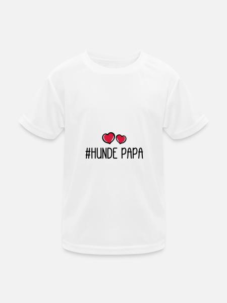 Papa chien - T-shirt sport Enfant - blanc - Devant