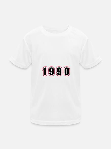 1990 Year Birthday - Kids Functional T-Shirt - white - Front