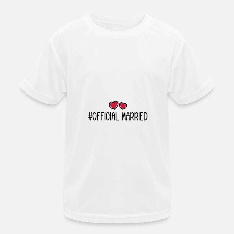 Coeur de mariage marié T-shirt sport Enfant