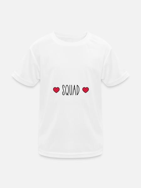 Squad Heart - Kids Functional T-Shirt - white - Front