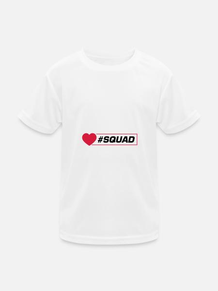 Squad Heart - Kids Functional T-Shirt - white - Front