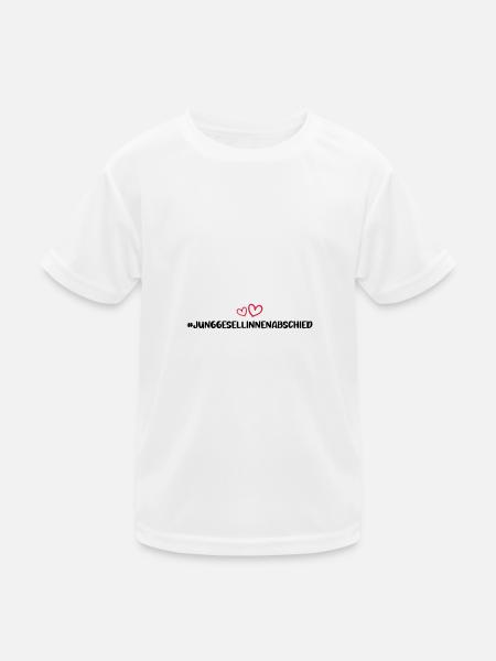 Junggesellinnenabschied Herz - Kinder Funktions-T-Shirt - Weiß - Vorne