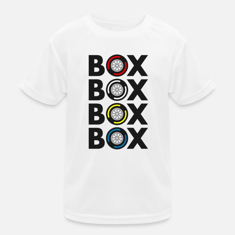 Box Box Box Box Grand Prix Tyres Compound Design Kids Functional T-Shirt