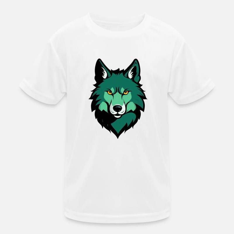 Bande dessinée Cooler Mascotte Loup T-shirt sport Enfant