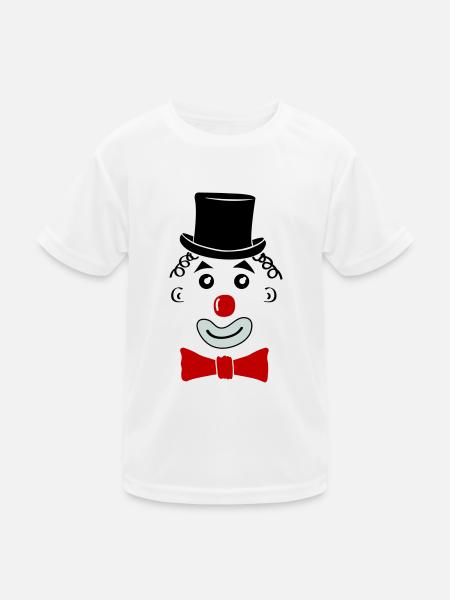 clown smile - Kinder Funktions-T-Shirt - Weiß