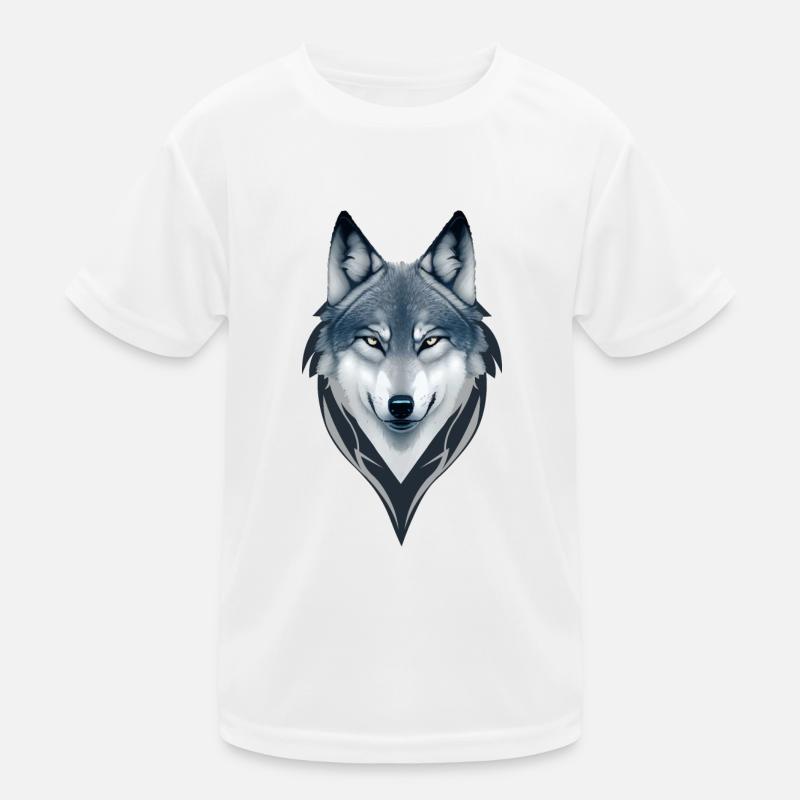 Blauer Mond Wolf Geist Kinder Funktions-T-Shirt