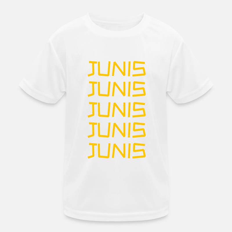 First name Junis Kids Functional T-Shirt
