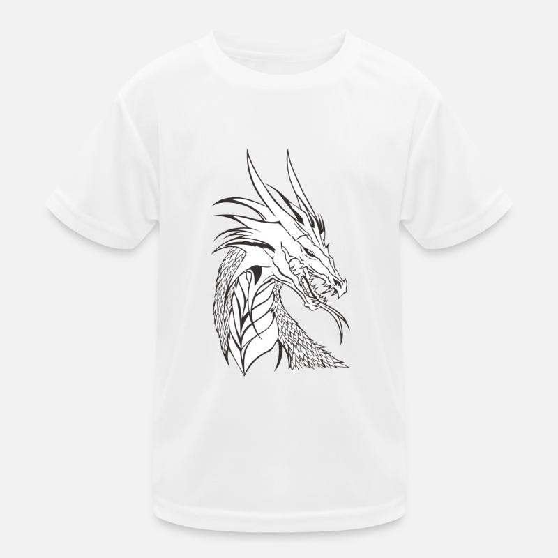 Drachenkopf Kinder Funktions-T-Shirt