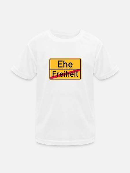 Ehe - Kinder Funktions-T-Shirt - Weiß - Vorne