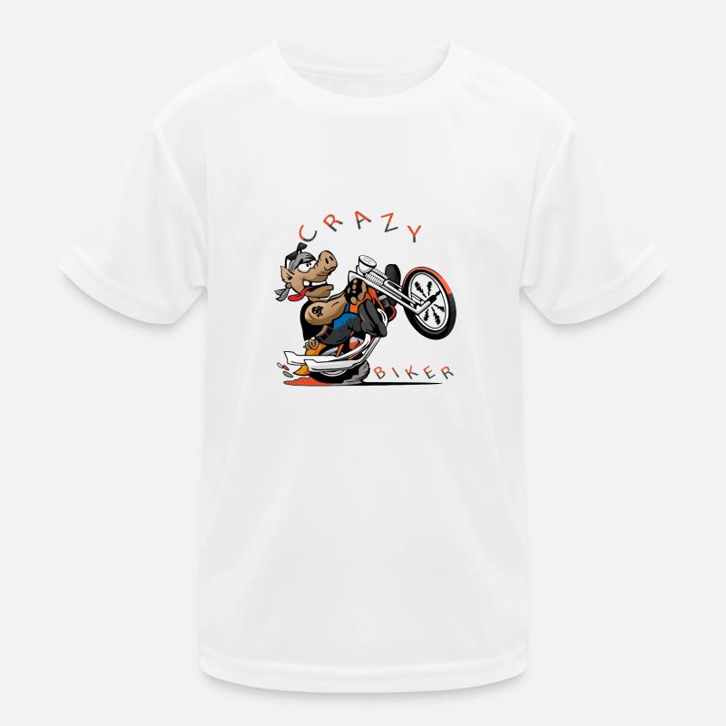 Crazy Biker Vélo Vélo VTT T-shirt sport Enfant