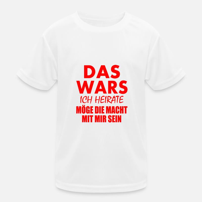 Das wars ich heirate - Kinder Funktions-T-Shirt - Weiß