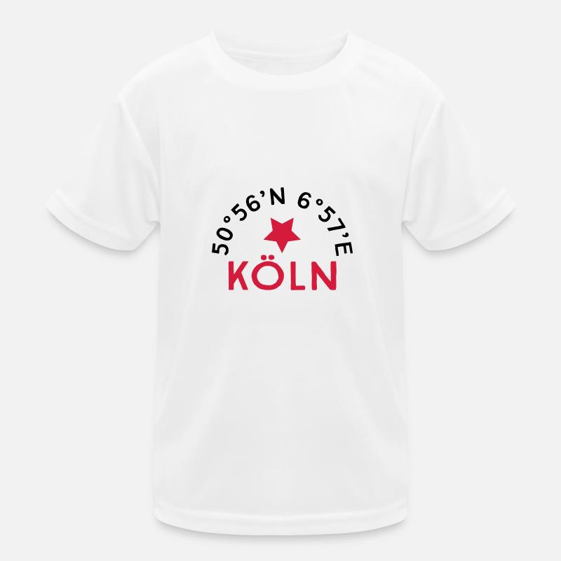Köln - Kinder Funktions-T-Shirt - Weiß