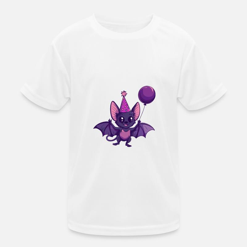 Fledermaus Geburtstag Comic Kinder Funktions-T-Shirt