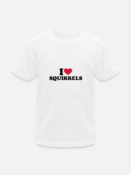 Eichhörnchen - Kinder Funktions-T-Shirt - Weiß
