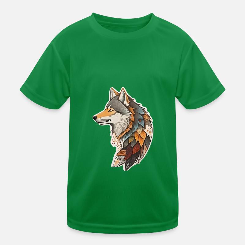 Wolf Kinder Funktions-T-Shirt