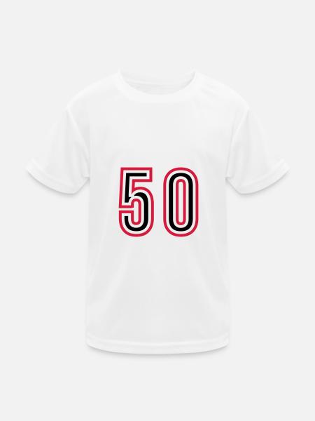 Maillot 50 Années Chiffres - T-shirt sport Enfant - blanc - Devant