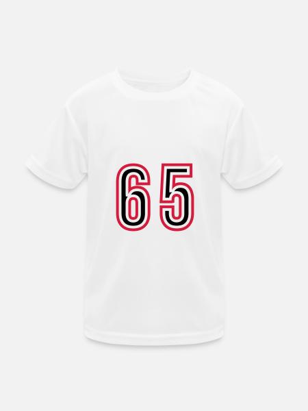 65 Number Years Leotard - Kids Functional T-Shirt - white - Front