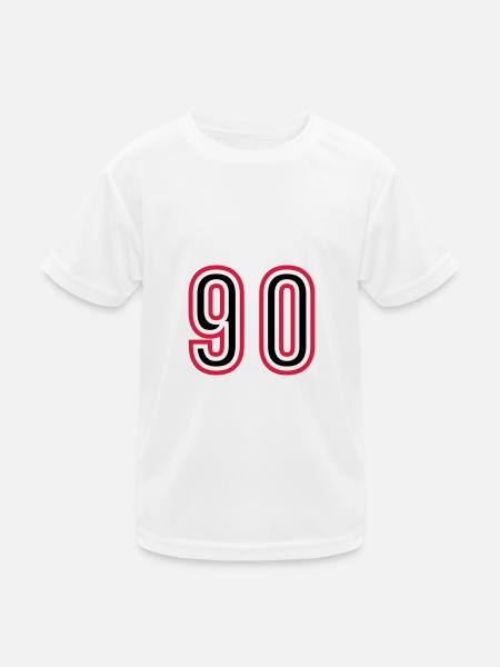 Maillot 90 Années Numérotées - T-shirt sport Enfant - blanc - Devant