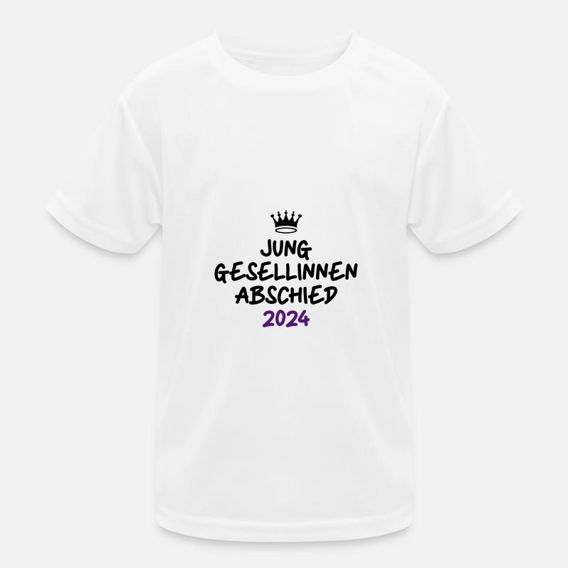 Junggesellinnenabschied 2024 Junggesellin Kinder Funktions-T-Shirt