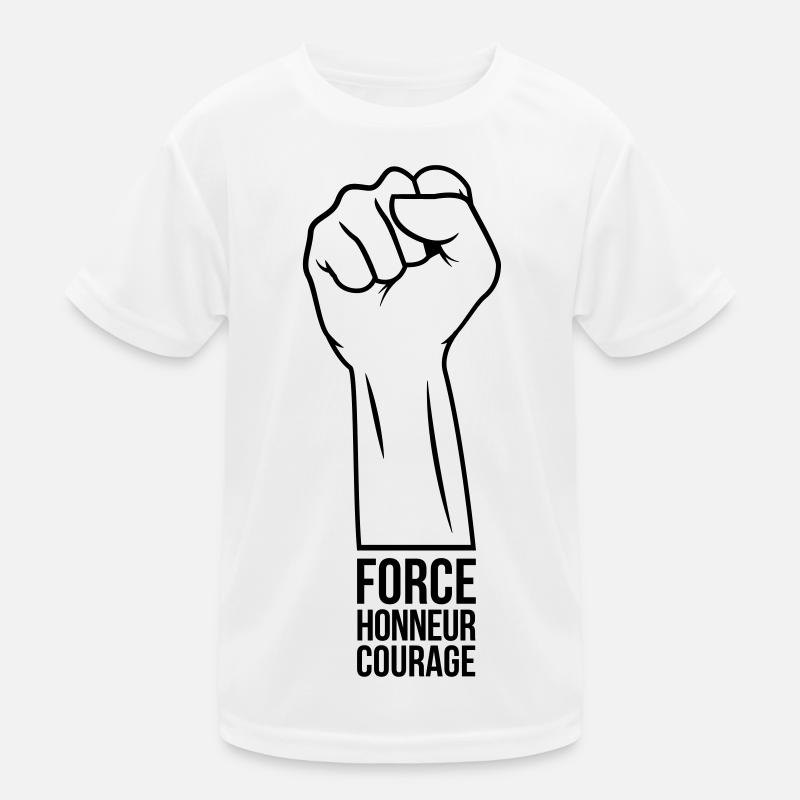 Force Honneur Courage - T-shirt sport Enfant - blanc