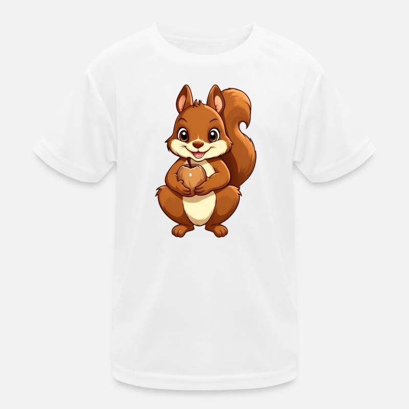 Eichhörnchen im Herbst Kinder Funktions-T-Shirt