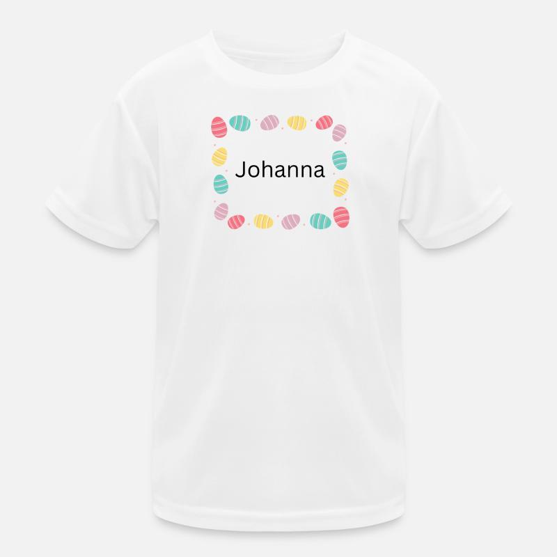 Pastel Egg Frame Pattern Johanna Kids Functional T-Shirt