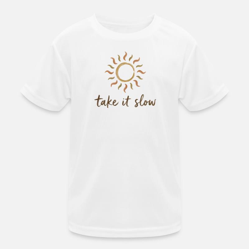 Take It Slow Sun Logo Kids Functional T-Shirt