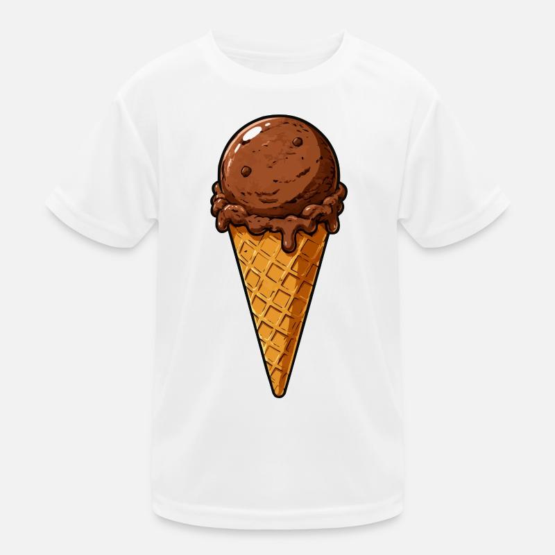 Schokoladen Eis Kugel Kinder Funktions-T-Shirt
